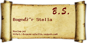 Bognár Stella névjegykártya